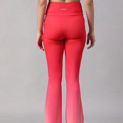 Dual Tone Flare Pant Hot Pink