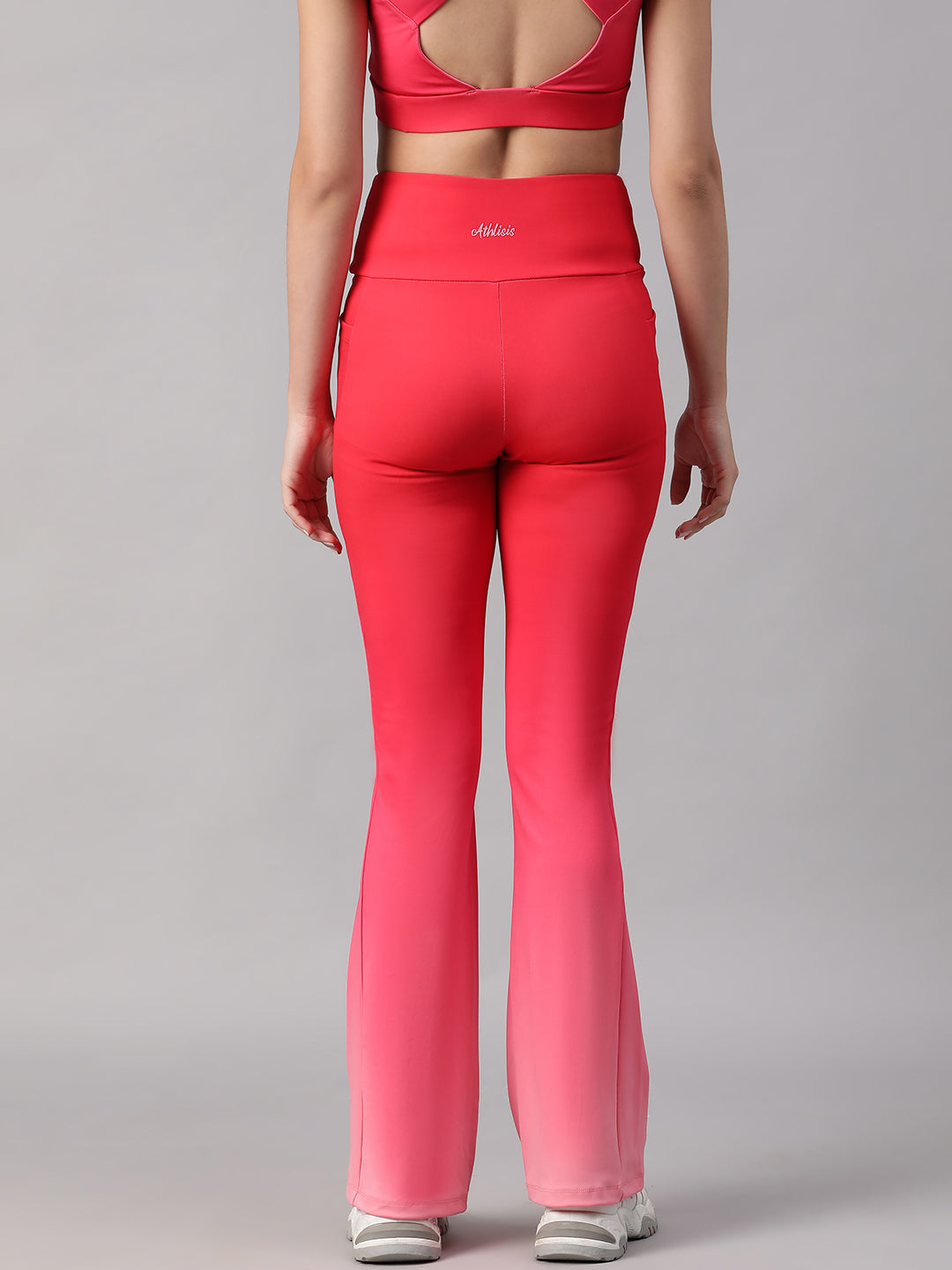 Dual Tone Flare Pant Hot Pink