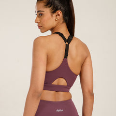 Y Adjustable Sports Bra Mauve
