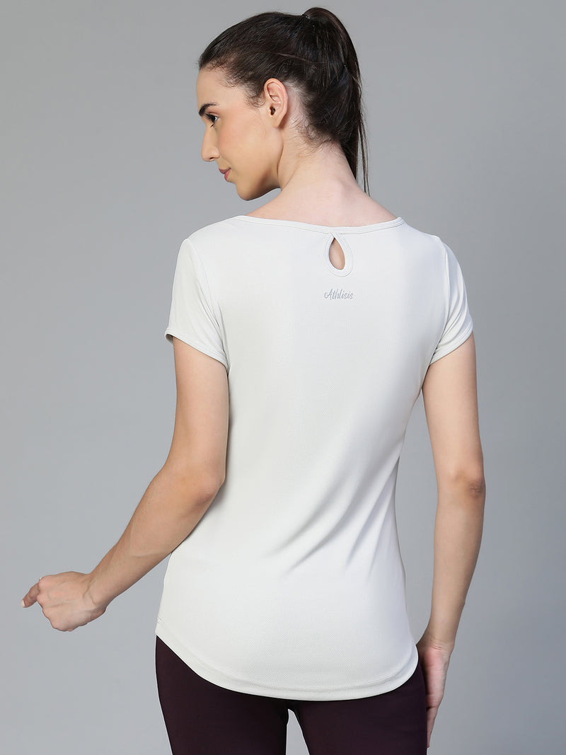 Keyhole T-shirt Gray