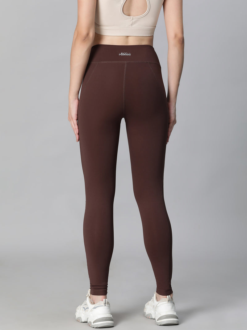 Essential High-Rise Leggings Brown