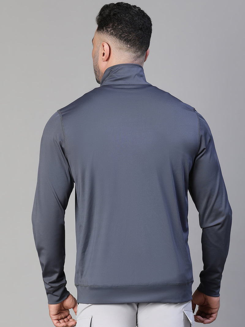 Basic Zipper Jacket Gray