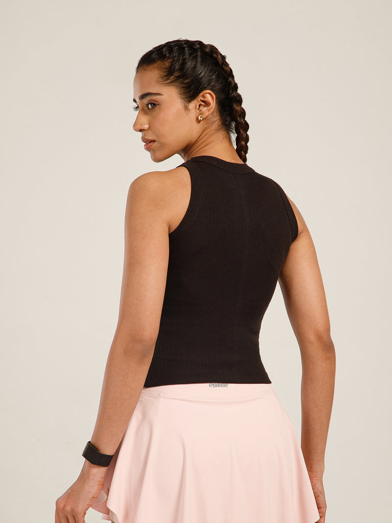 Ribbed Crop Top Black