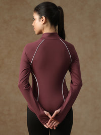Flow Piping Jacket Maroon
