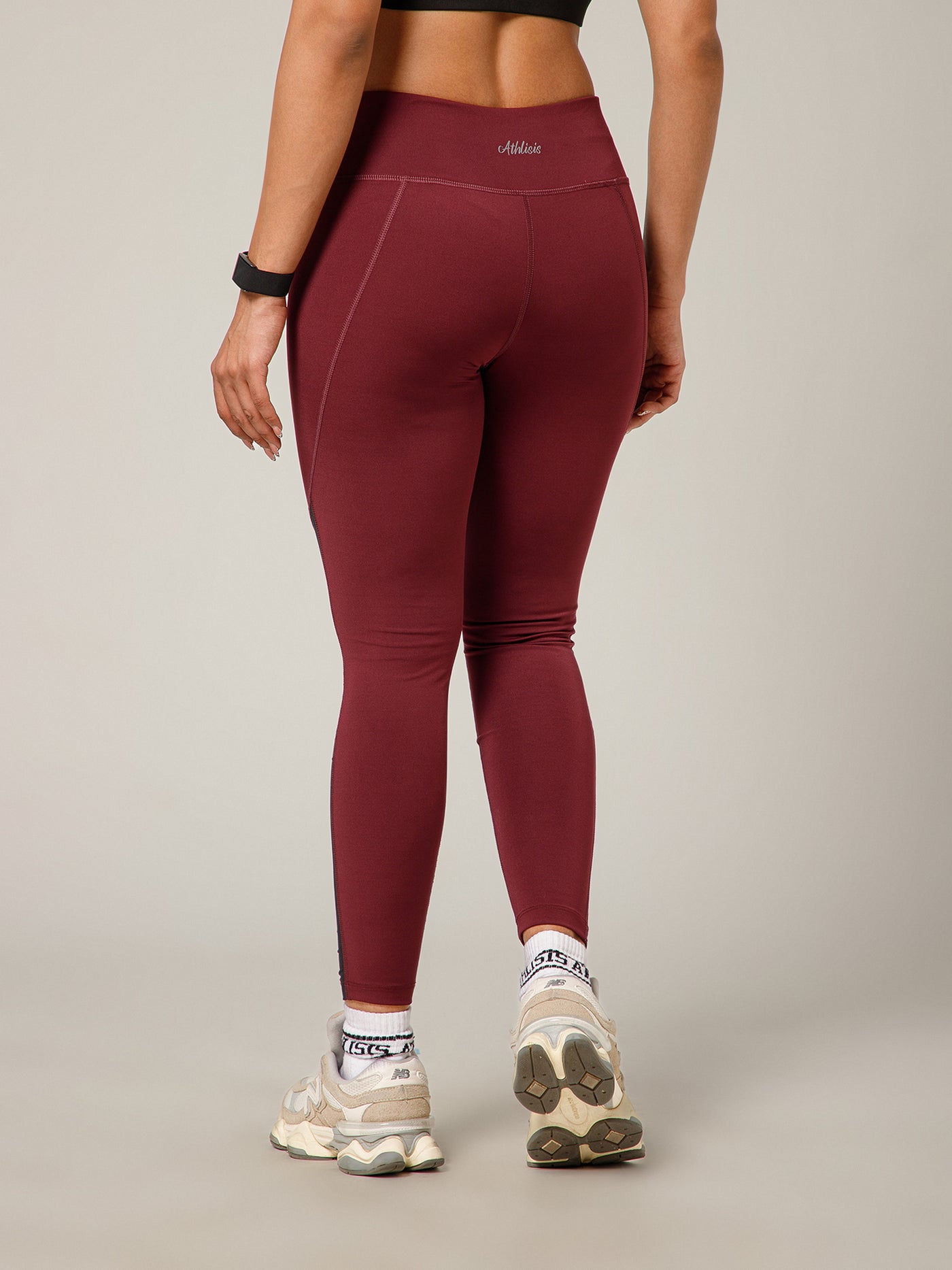 Streamline Panel Legging Maroon