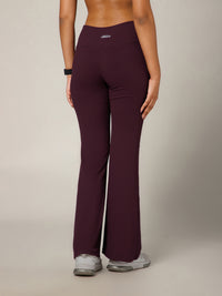 Ribbed Flare Pant Mauve