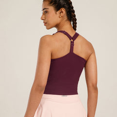 Built In Bra Y Adjustable Top Wine