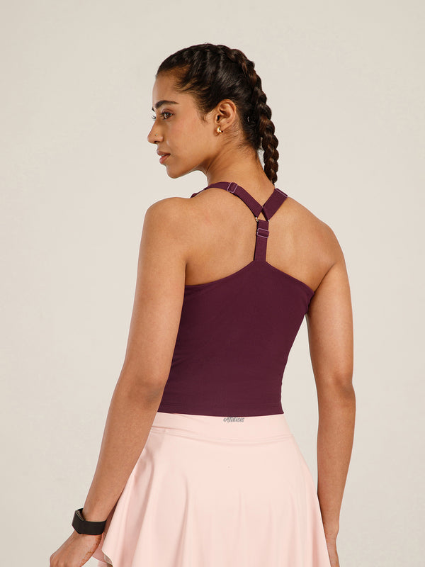 Built In Bra Y Adjustable Top Wine