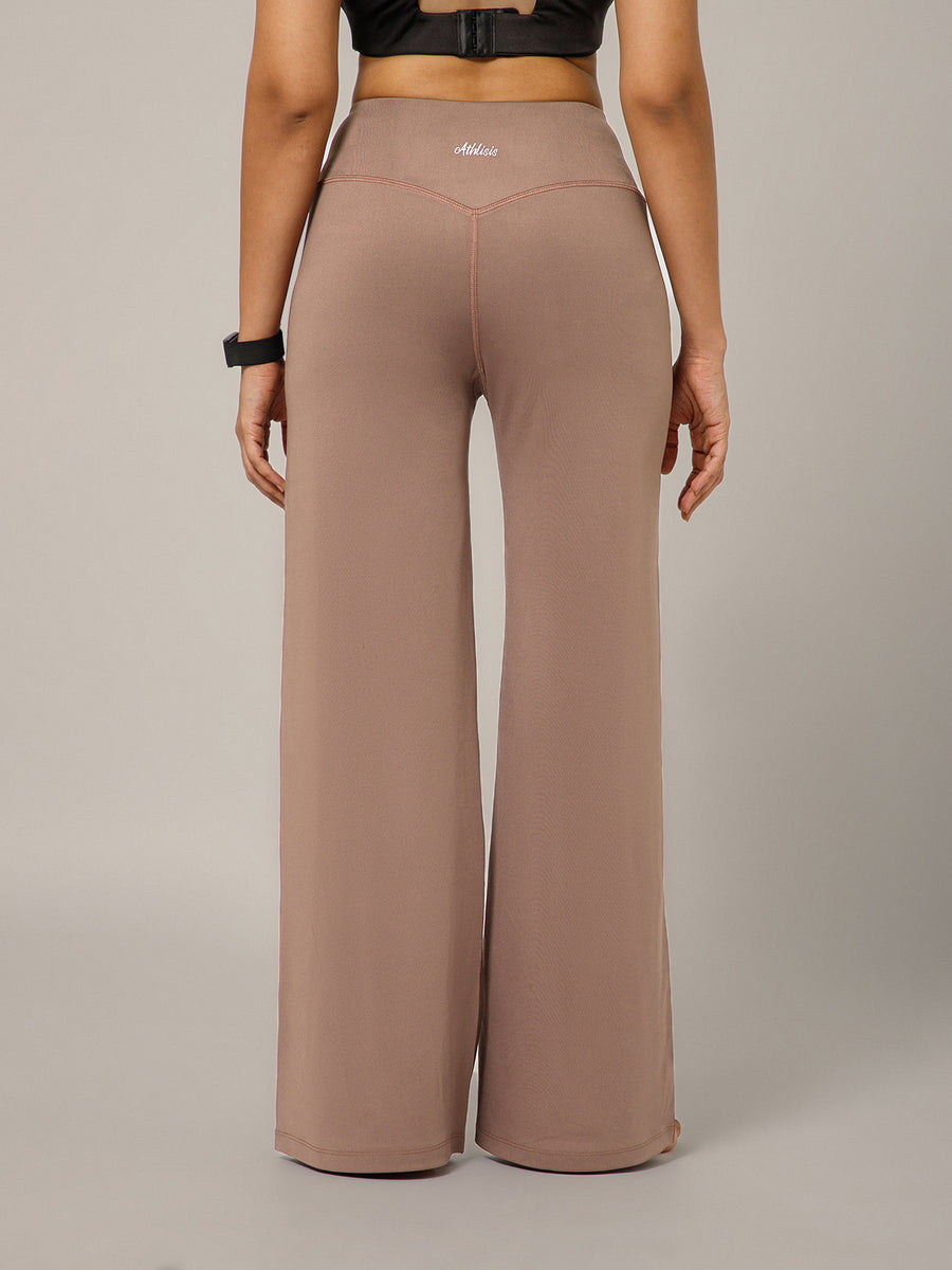 On The Go Wide Flare Pant Brown
