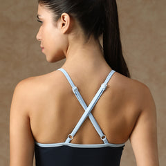 Flow Piping Sports Bra Navy