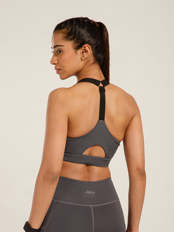 Y Adjustable Sports Bra Navy