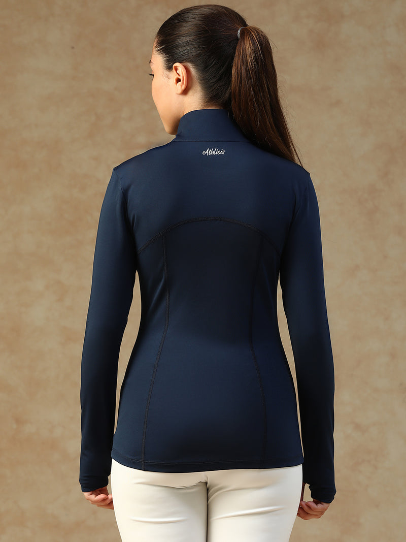 Ergonomic Seam Zip Jacket Navy