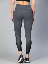 Mesh Panel Pocket Leggings Grey