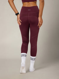 Adapt Seam Leggings Maroon