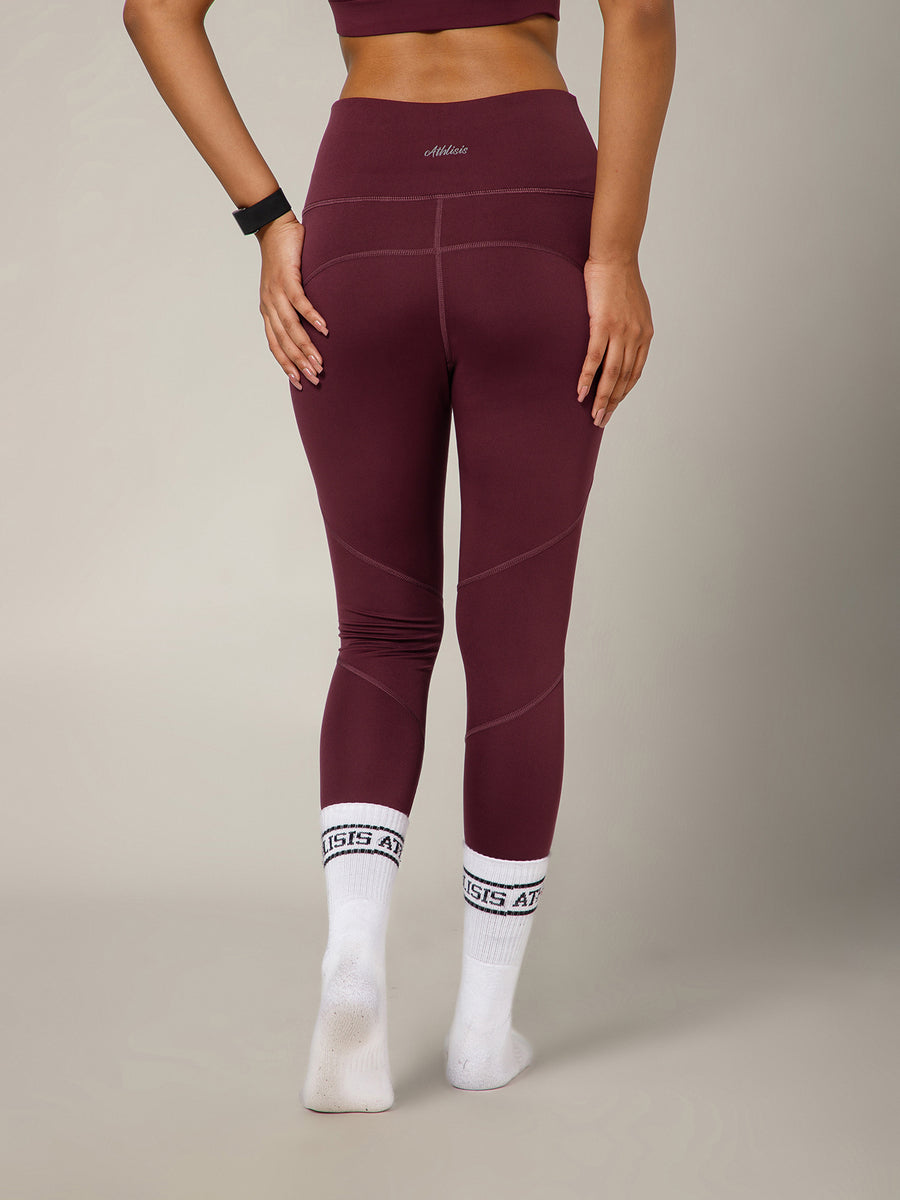 Adapt Seam Leggings Maroon