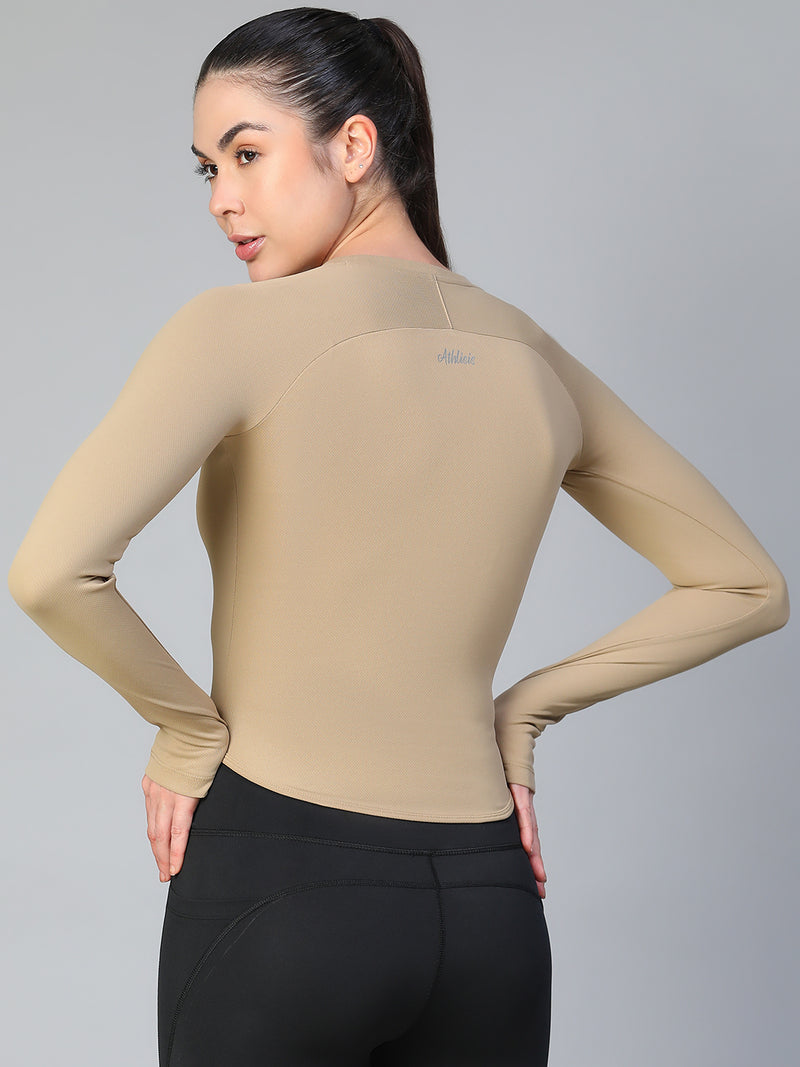 Bodycon Thumbhole T-shirt Tan