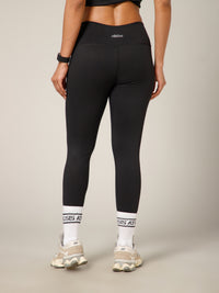 Ribbed High Waist Leggings Black