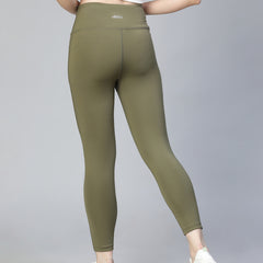 Laser Cut Leggings Olive