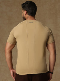 Back Panel T-Shirt Beige