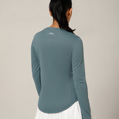 Curved Hem Full Sleeve T-Shirt Grey (Copy)