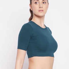 Everyday Cropped Tee Teal