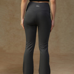 Defined Seam Flare Pant Grey