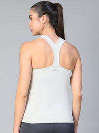 Y-Back Tank Top Light Gray