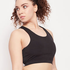 Racerback Contour Sports Bra Black