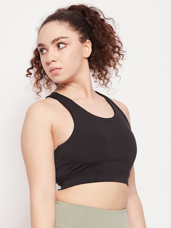Racerback Contour Sports Bra Black