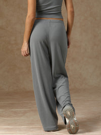 Ribbed Baggy Pants Grey
