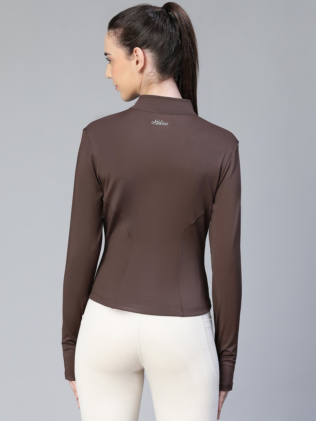 Sculpt Crop Jacket Brown