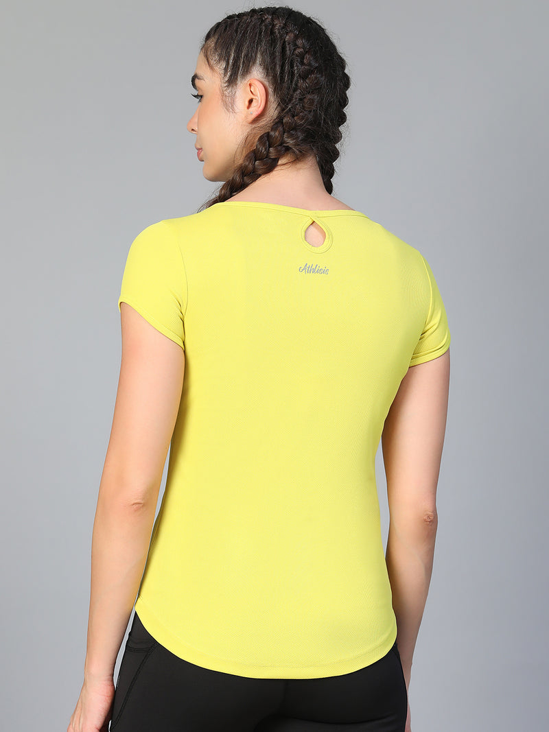 Keyhole T-shirt Apple Green