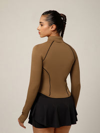 Flow Piping Jacket Tan