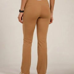 Defined Seam Flare Pant Tan
