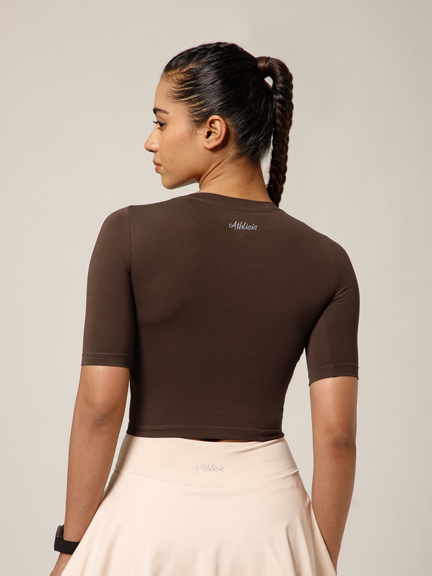 Essential Crop Top Brown