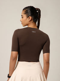 Essential Crop Top Brown