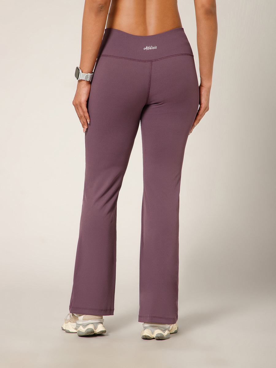 Ribbed Flare Pant Purple
