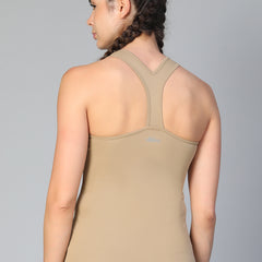 Y-Back Tank Top Tan