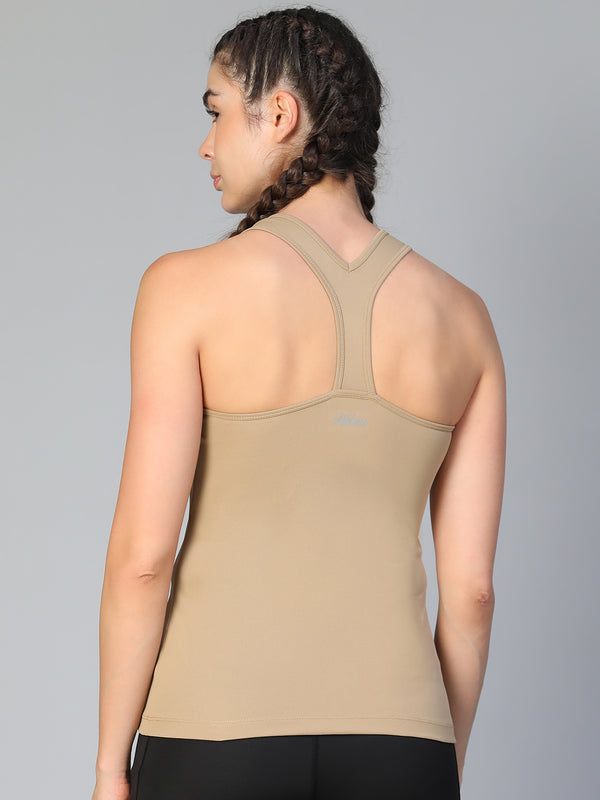 Y-Back Tank Top Tan