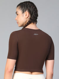 Essential Crop Top Brown