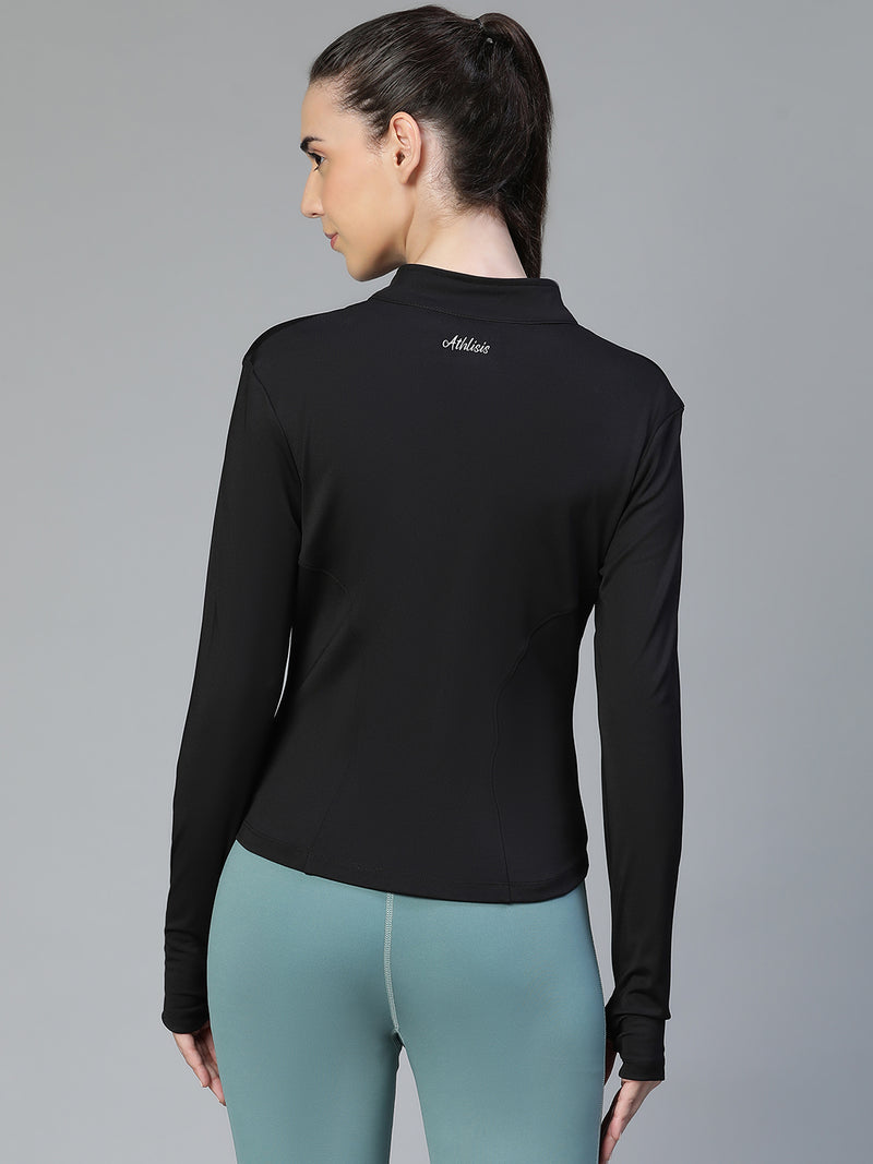 Sculpt Crop Jacket Black