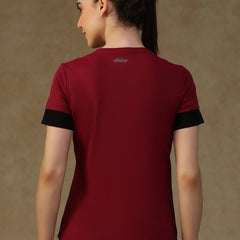 Contrast Tone T-Shirt Maroon