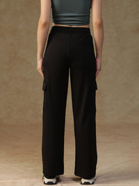 Pleated Cargo Pants Black