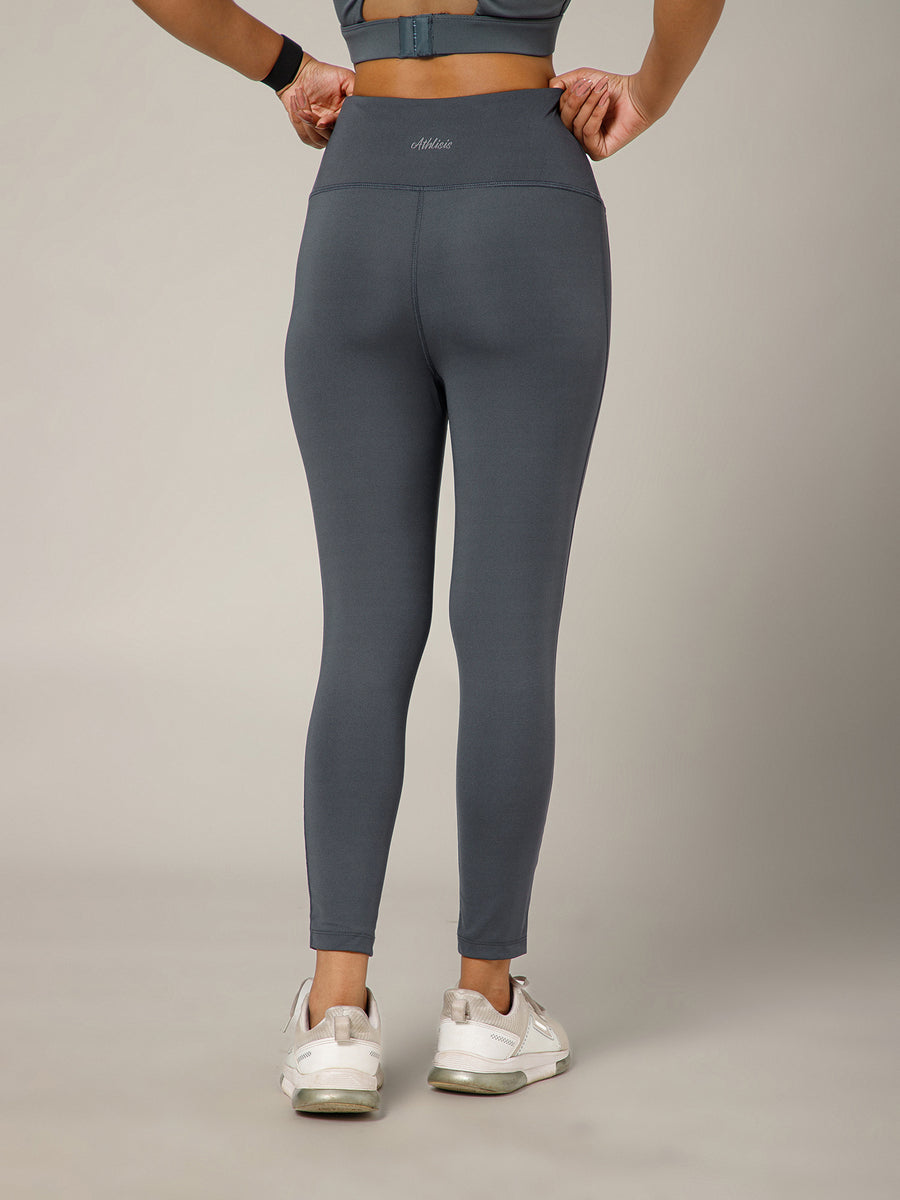 Laser Cut Leggings Gray