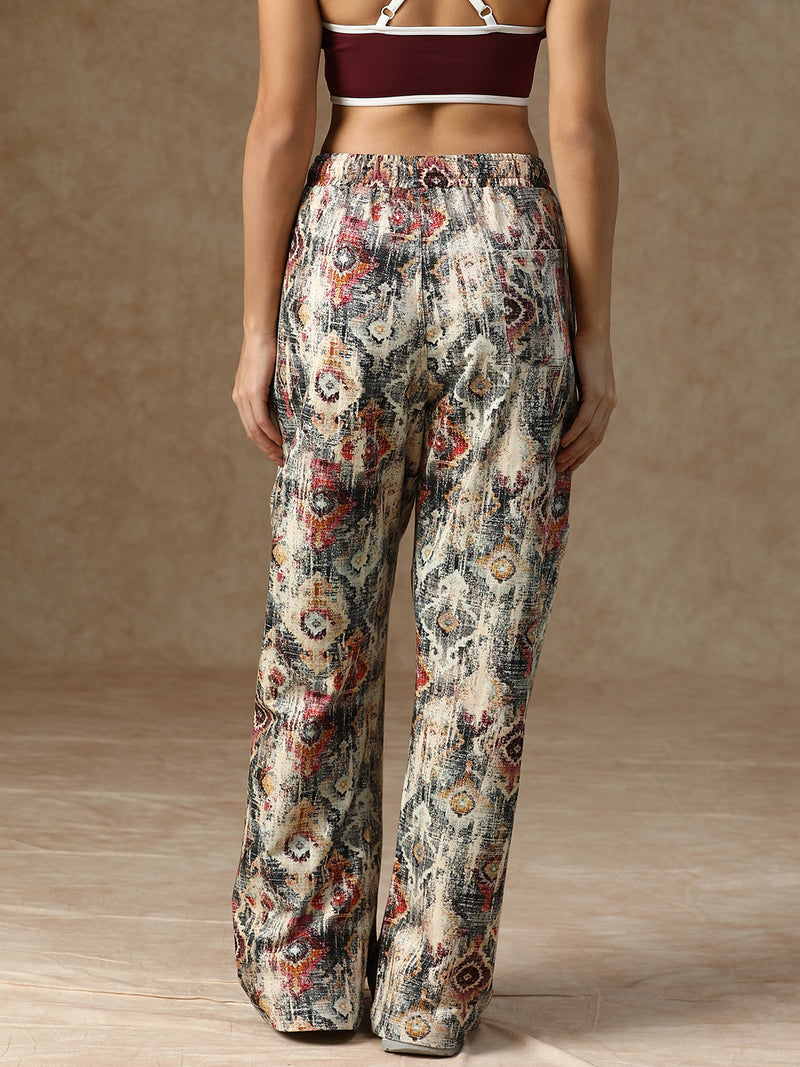 Printed Baggy Heritage Pattern Sweatpants