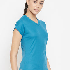 Radiant V-Neck T-Shirt Blue