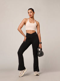 V-Shape Flare Pant Black