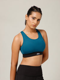 Ruched Sports Bra Teal