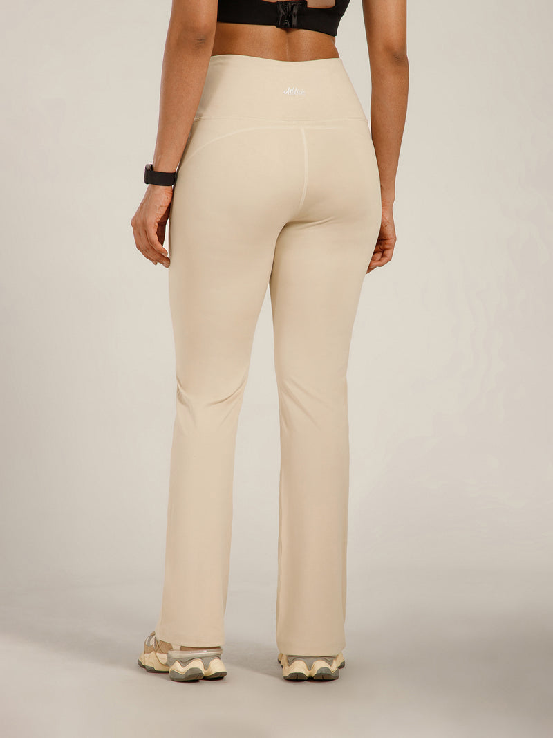 Defined Seam Flare Pant Cream