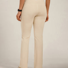 Defined Seam Flare Pant Cream